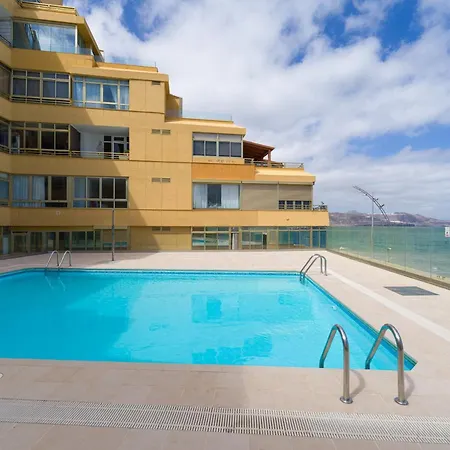 Daire Agua De Las Canteras Beachfront Loft *